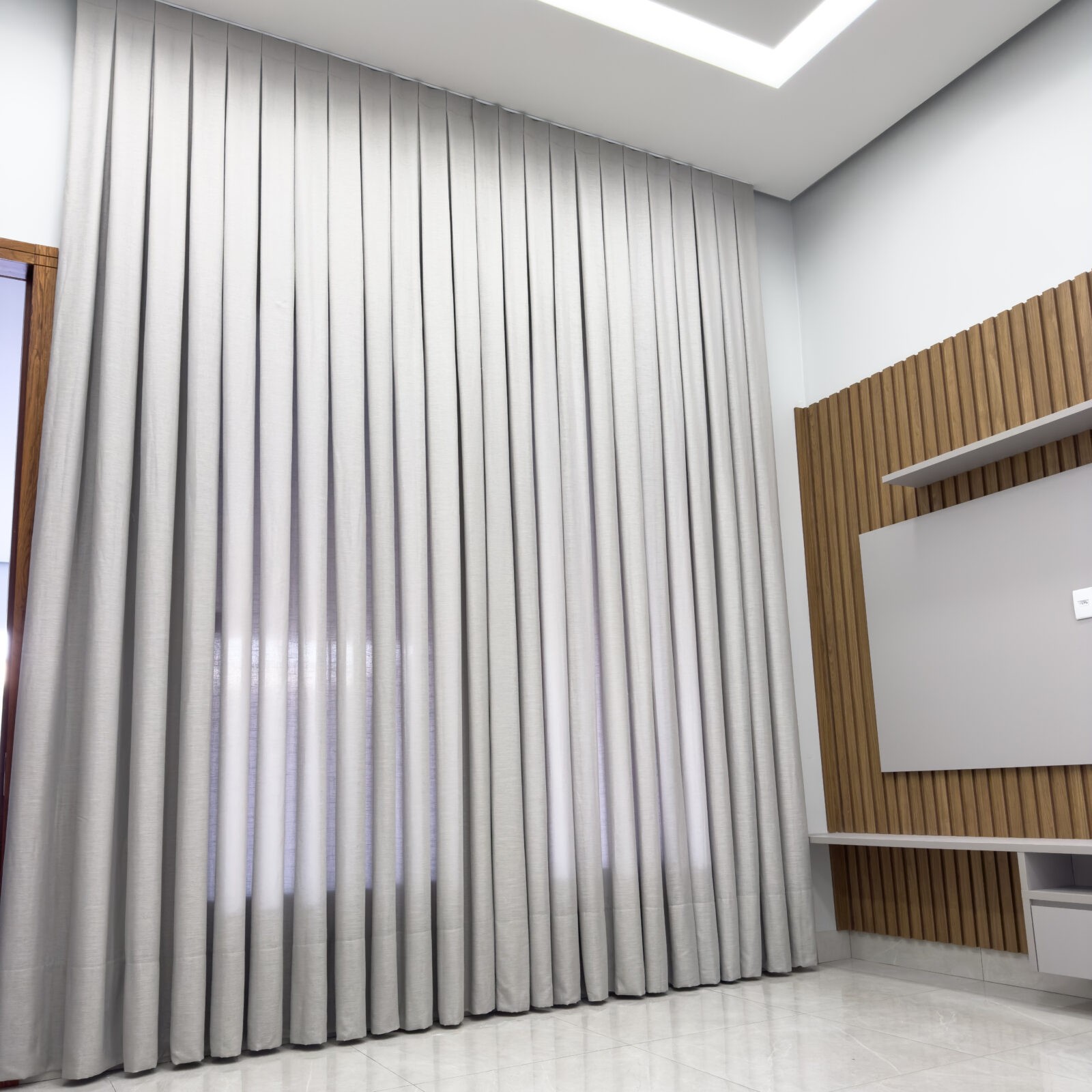 Cortina Prega Macho, Flâme Pesado Com Forro Microfibra, Sob Medida