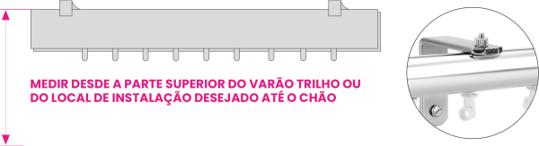 varao trilho instalação no teto